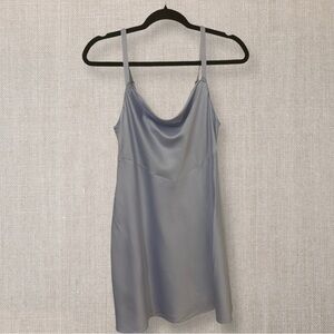 Elegant Silky Gray Chemise